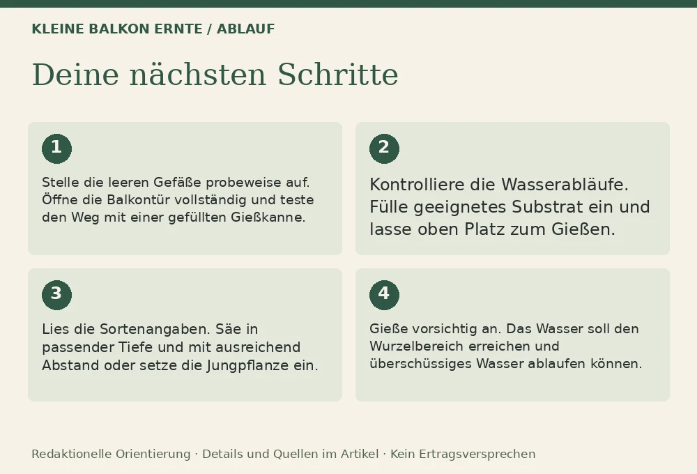 Balkongarten für Anfänger: Der komplette Start: Ablauf