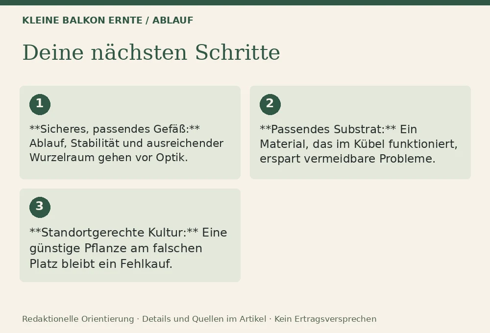 Balkongarten günstig starten: Ablauf