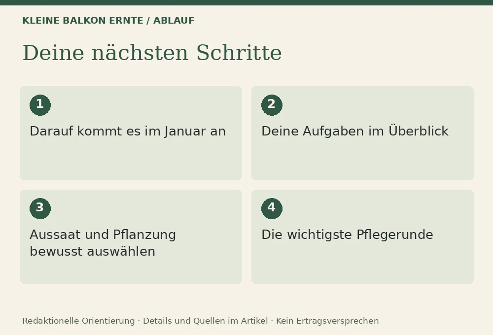 Was du im Januar für den Balkongarten vorbereiten kannst: Ablauf