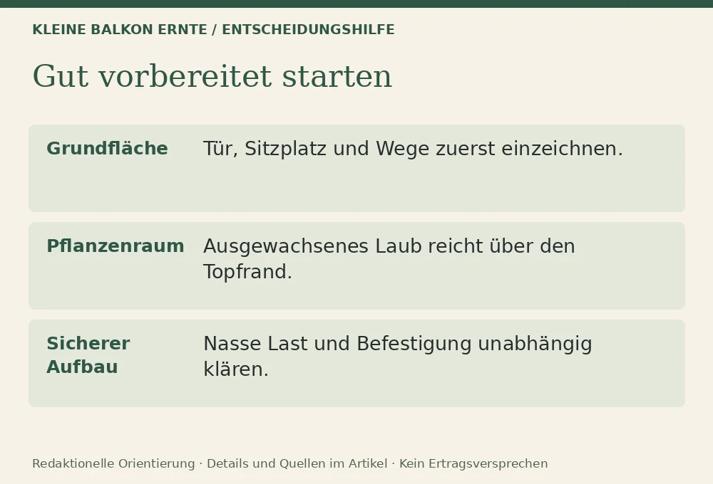 Gemüse auf einem sehr kleinen Balkon: Entscheidungshilfe