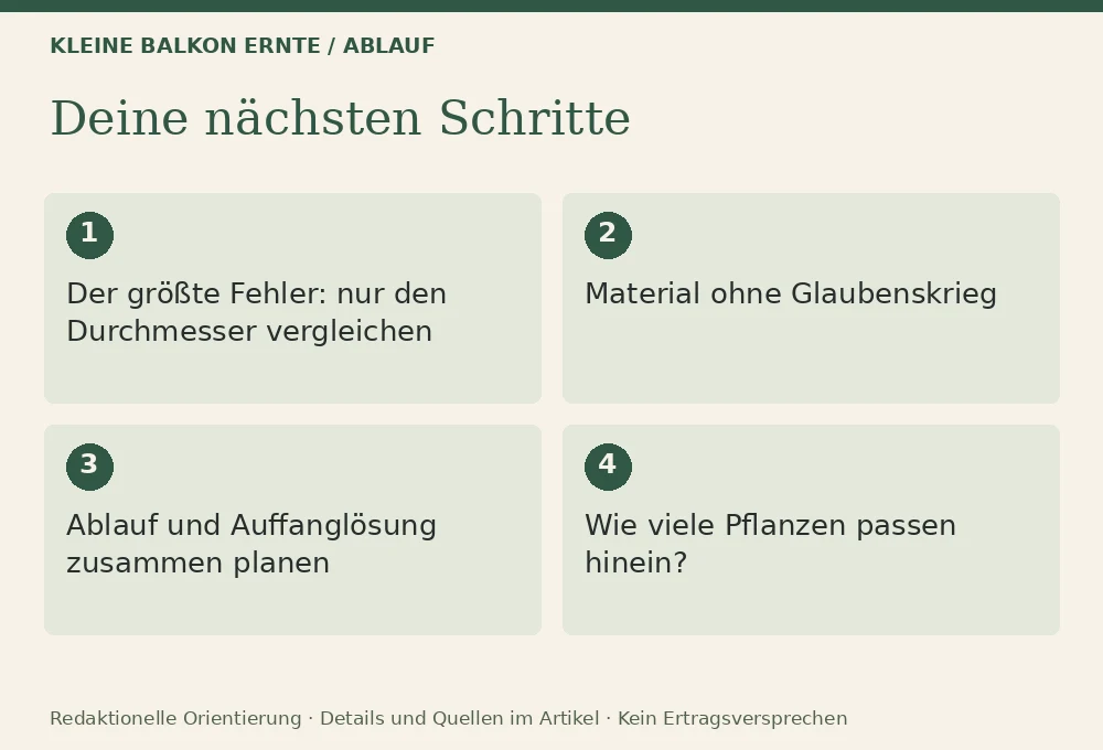 Welche Töpfe brauchen Balkongemüse wirklich?: Ablauf