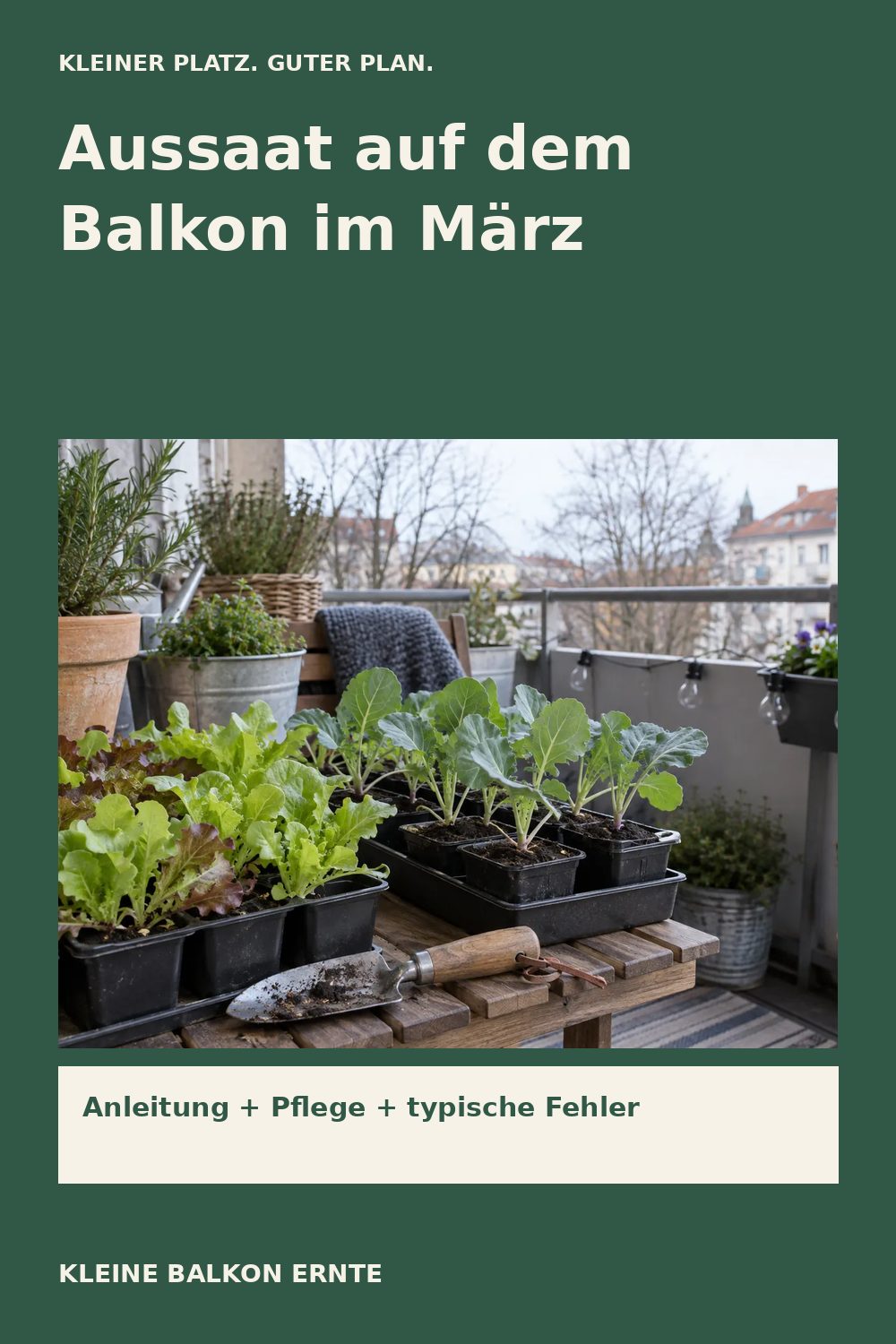 Pinterest-Grafik: Was du im März aussäen und pflanzen kannst – Variante 2